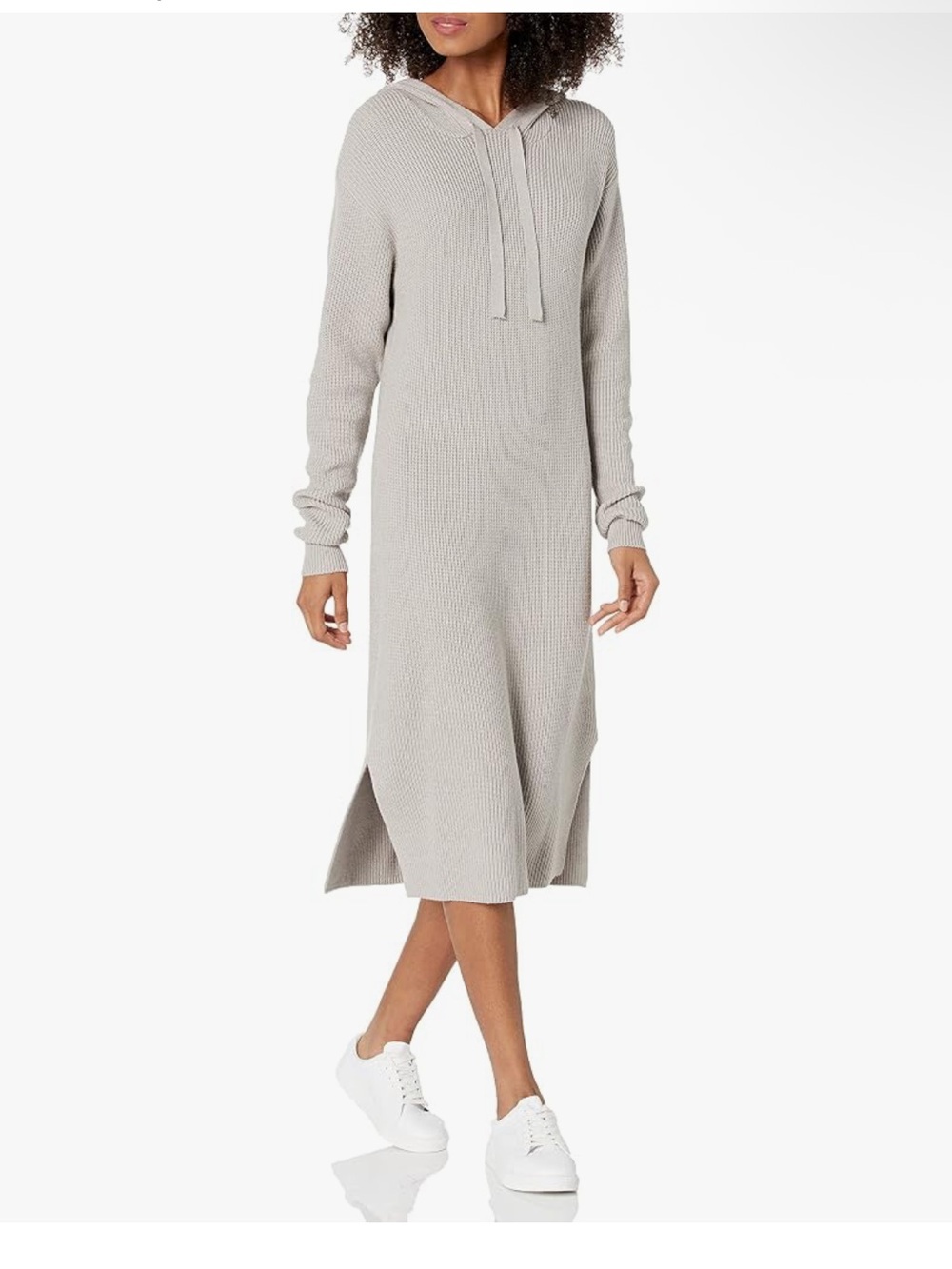 Claudia Cuddle Hoodie Midi Dress in Porpoise